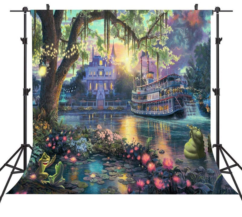 SSCSTS 6x6ft Palace Photography Background Fairy Tale Prince Princess Happiness Frog Castle Photography Background Studio Props LYST735 - Image 1